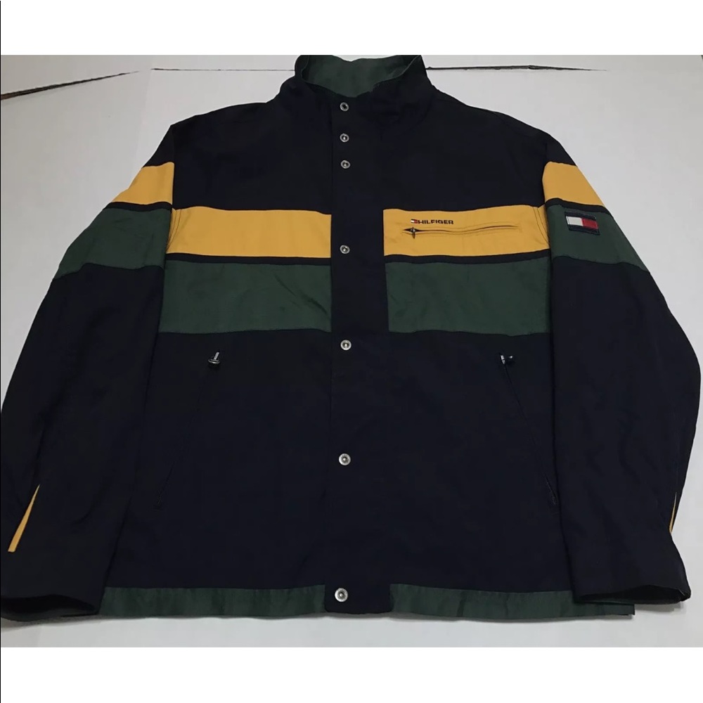 Vintage 90s Tommy Hilfiger Color Block Jacket